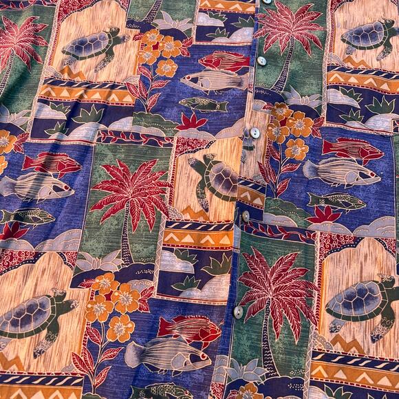 Tori Richard Lawn Vacation Mode Aquatic Button-Up Men's Sz 2XL - Picture 5 of 7